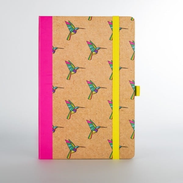 Notes z motywem kolibrów Just Mustard Origami