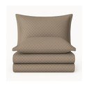 Brązowa pościel jednoosobowa z bawełny renforcé 140x200 cm Checkered – Mila Home Luxury