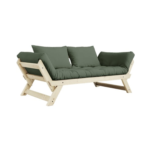 Sofa rozkładana z zielonym obiciem Karup Design Bebop Natural/Olive Green-image-3
