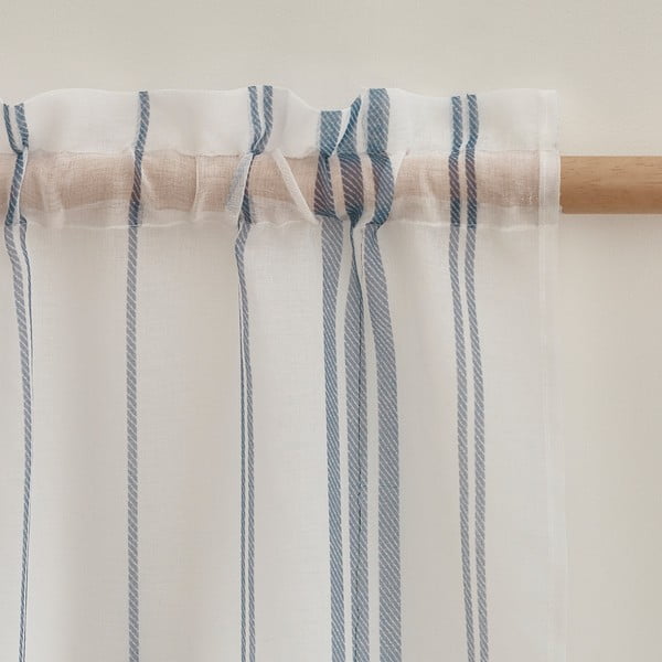 Biała firanka z woalu 140x183 cm Harbour Stripe – Catherine Lansfield