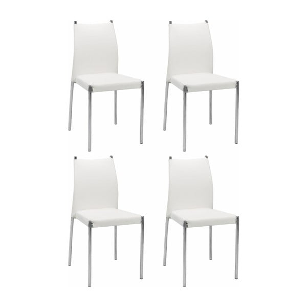 Zestaw 4 białych krzeseł Støraa Zulu