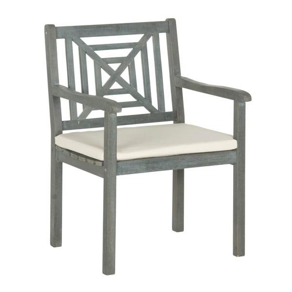 Szary zestaw stołu ogrodowego i krzeseł z drewna akacji Safavieh Riva-image-2