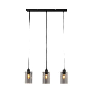 Czarna lampa sufitowa z szklanym kloszem 65x12 cm Vancouver – Light & Living
