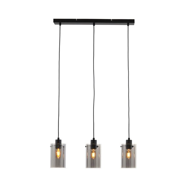 Czarna lampa sufitowa z szklanym kloszem 65x12 cm Vancouver – Light & Living