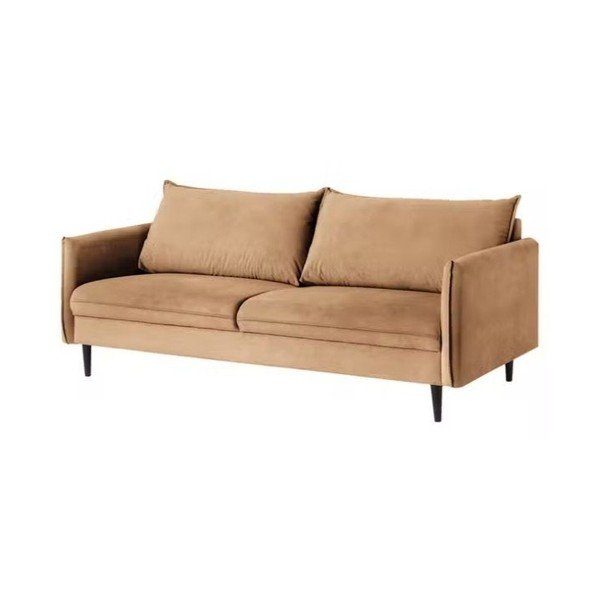 Brązowa aksamitna sofa 203 cm Juli – Ropez
