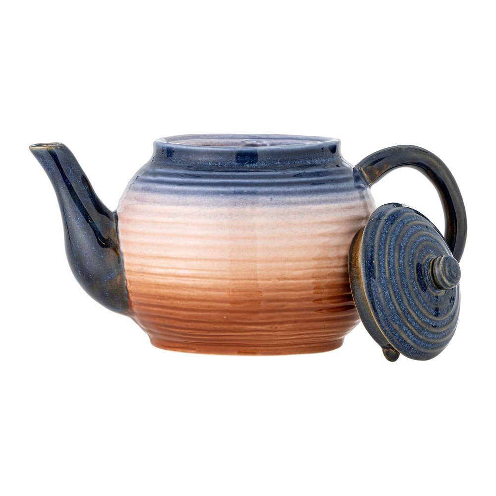 Niebiesko-pomarańczowy ceramiczny dzbanek do herbaty z sitkiem 890 ml Tatum – Bloomingville (zdjęcie 6)