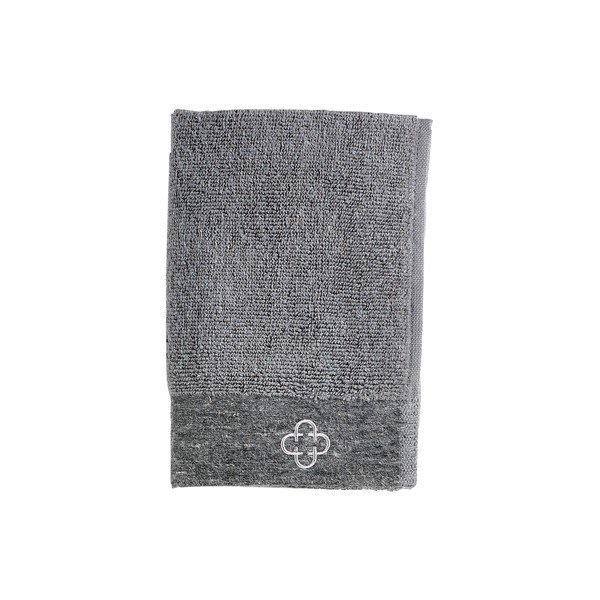 Szary ręcznik z domieszką lnu 60x40 cm Inu − Zone