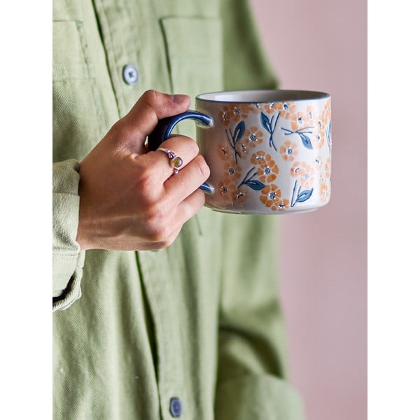 Niebiesko-beżowy kamionkowy kubek 400 ml Myah – Bloomingville-image-1