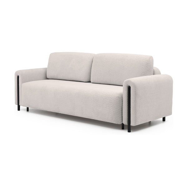 Beżowa rozkładana/ze schowkiem sofa z materiału bouclé 244 cm Arcadova – ELTAP-image-2
