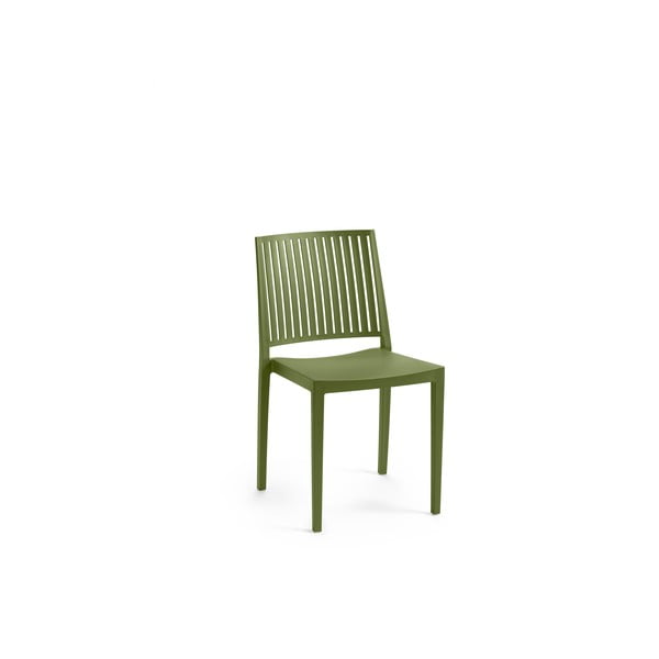 Zielone plastikowe krzesło ogrodowe Bars – Rojaplast