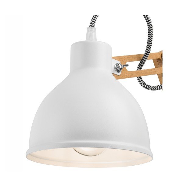 Biało-brązowy kinkiet ø 15 cm Marcello – LAMKUR-image-3