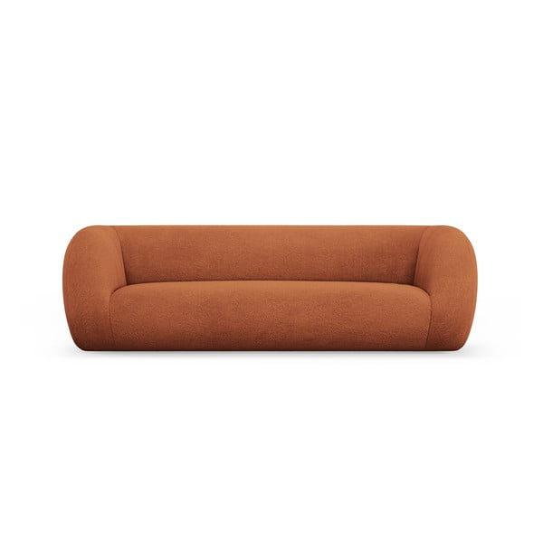 Pomarańczowa sofa z materiału bouclé 230 cm Essen – Cosmopolitan Design