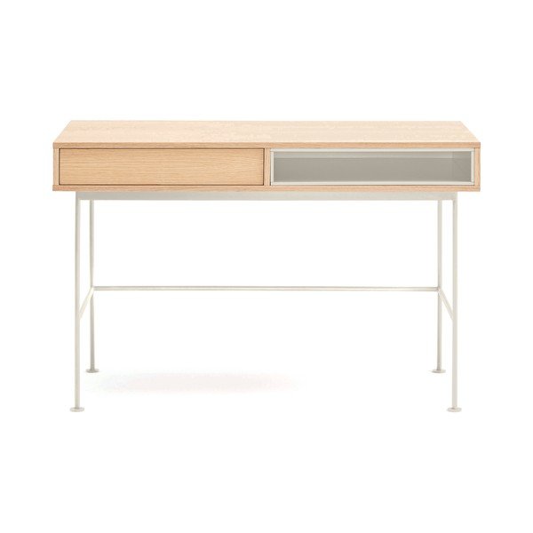 Biurko z blatem w dekorze dębu 60x120 cm Yoko – Teulat