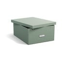 Zielononiebieski kartonowy pojemnik z pokrywką 34,5x45x18,5 cm Katrin Canvas Paper Laminate – Bigso