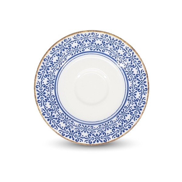 Biały/niebieski porcelanowy spodek ø 14 cm Azul – BonBistro
