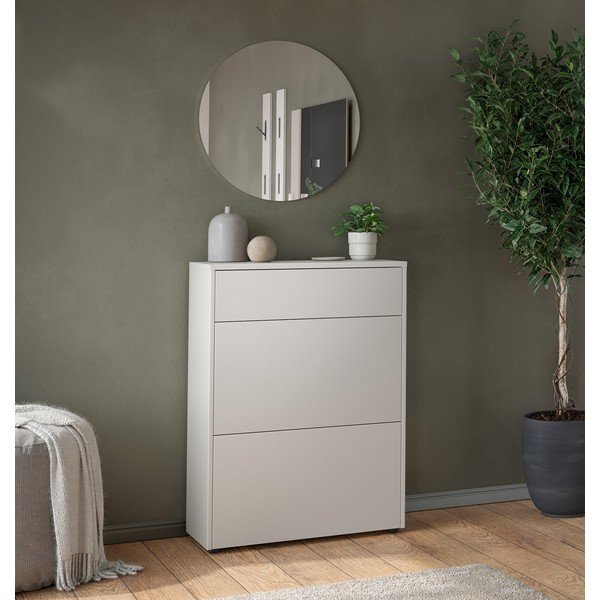 Kremowa szafka z matowym wykończeniem 70x99x34 cm Binetto – Germania-image-1
