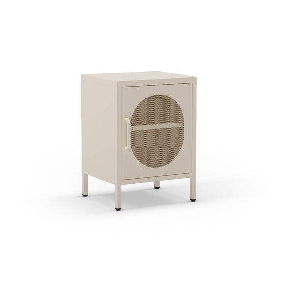 Kremowa metalowa szafka nocna Diora – Marckeric-image-4