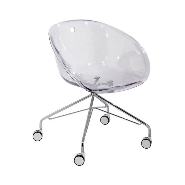 Przezroczyste krzesło na kółkach Pedrali Gliss 968-image-1