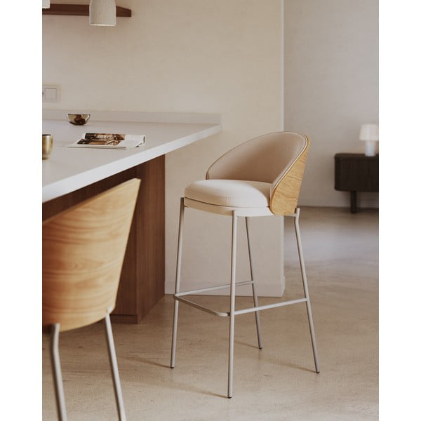 Beżowo-jasnonaturalny hoker (wysokość siedziska 77 cm) Eamy – Kave Home-image-1