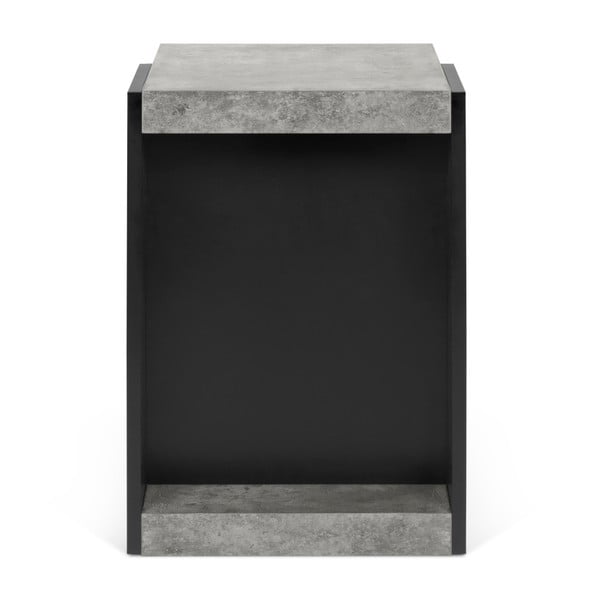 Czarny stolik z elementami w kolorze betonu TemaHome Klaus