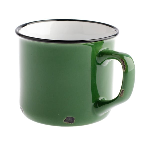 Zielony ceramiczny kubek Dakls Story Time Over Tea, 230 ml