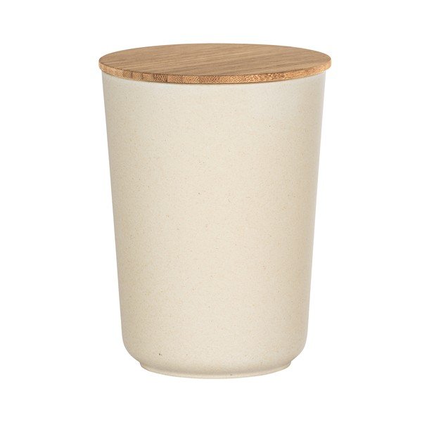 Beżowy pojemnik z bambusową pokrywą Wenko Bondy, 700 ml-image-2