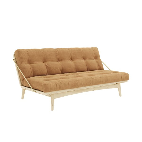 Musztardowa rozkładana sofa 190 cm Folk – Karup Design-image-3