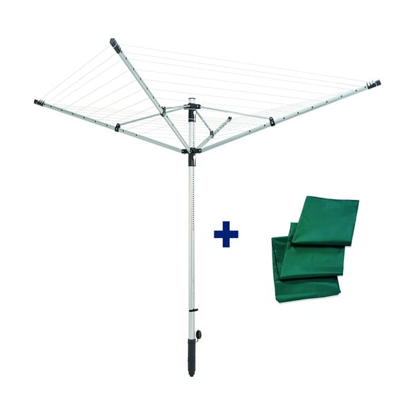 Ogrodowa suszarka na pranie w kolorze srebra 50 m LinoLift 500 – LEIFHEIT