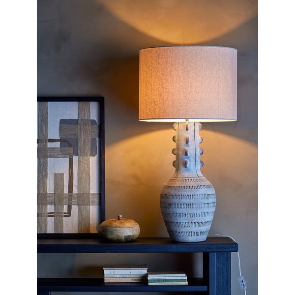 Jasnoniebieska lampa stołowa z tekstylnym kloszem (wysokość 90 cm) Gadiela – Bloomingville-image-2