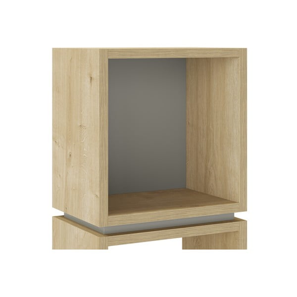 Zielony/naturalny regał w dekorze dębu 32x133 cm Lofty – Marckeric-image-3