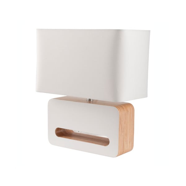 Biała lampa stołowa Zuiver Wood