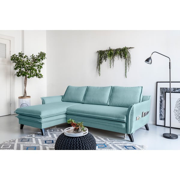 Jasnoniebieski narożnik rozkładany Miuform Charming Charlie, lewostronny-image-3