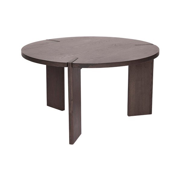 Okrągły stolik z litego drewna jesionowego w ciemnym naturalnym kolorze ø 65 cm Oy – OYOY Living Design