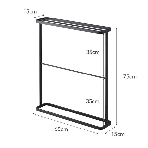 Czarny wieszak stojący na ręczniki YAMAZAKI Tower-image-2