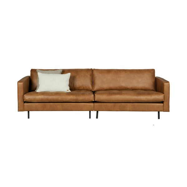 Brązowa sofa z imitacji skóry 277 cm Rodeo – WOOOD-image-2