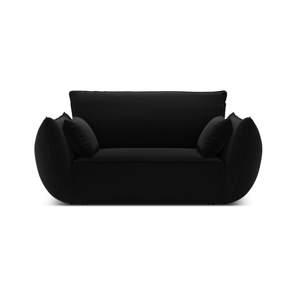 Czarny aksamitny fotel Vanda – Mazzini Sofas-image-2