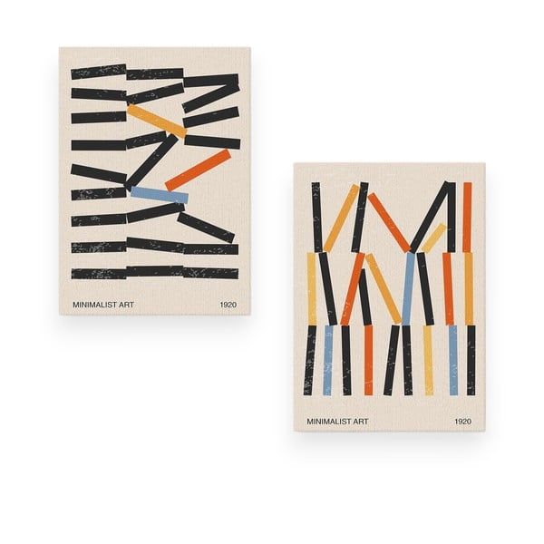 Obrazy zestaw 2 szt. 50x70 cm Lines – Wallity