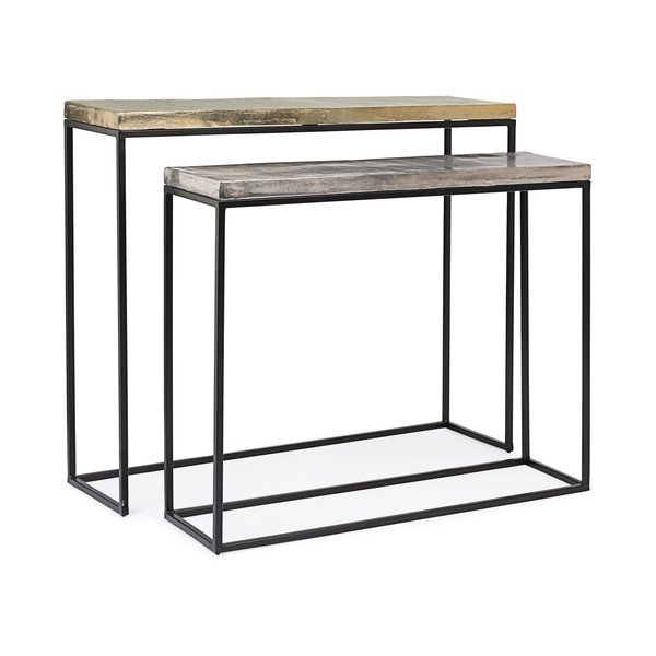 Metalowe konsole zestaw 2 szt. 29x99 cm Amira – Bizzotto