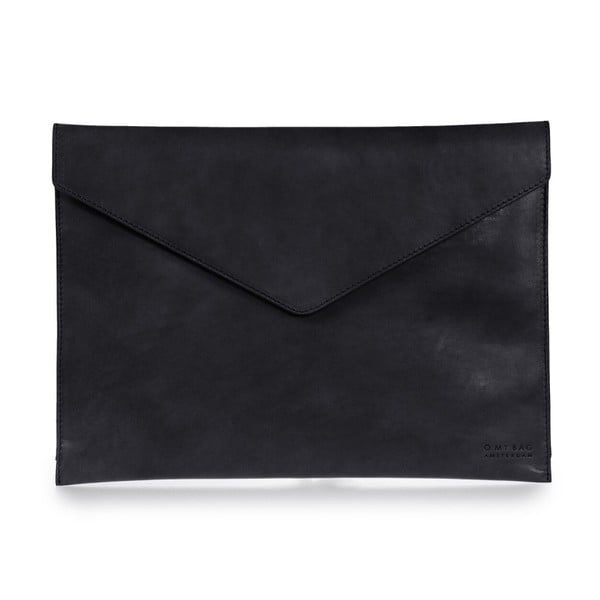 Czarne etui skórzane na notebook 13" z zatrzaskiem O My Bag