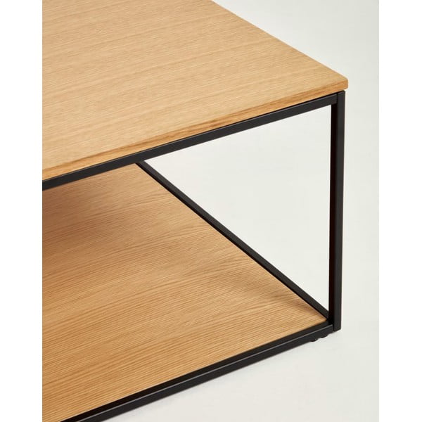 Stolik z blatem w dekorze dębu 80x80 cm Yona − Kave Home-image-4