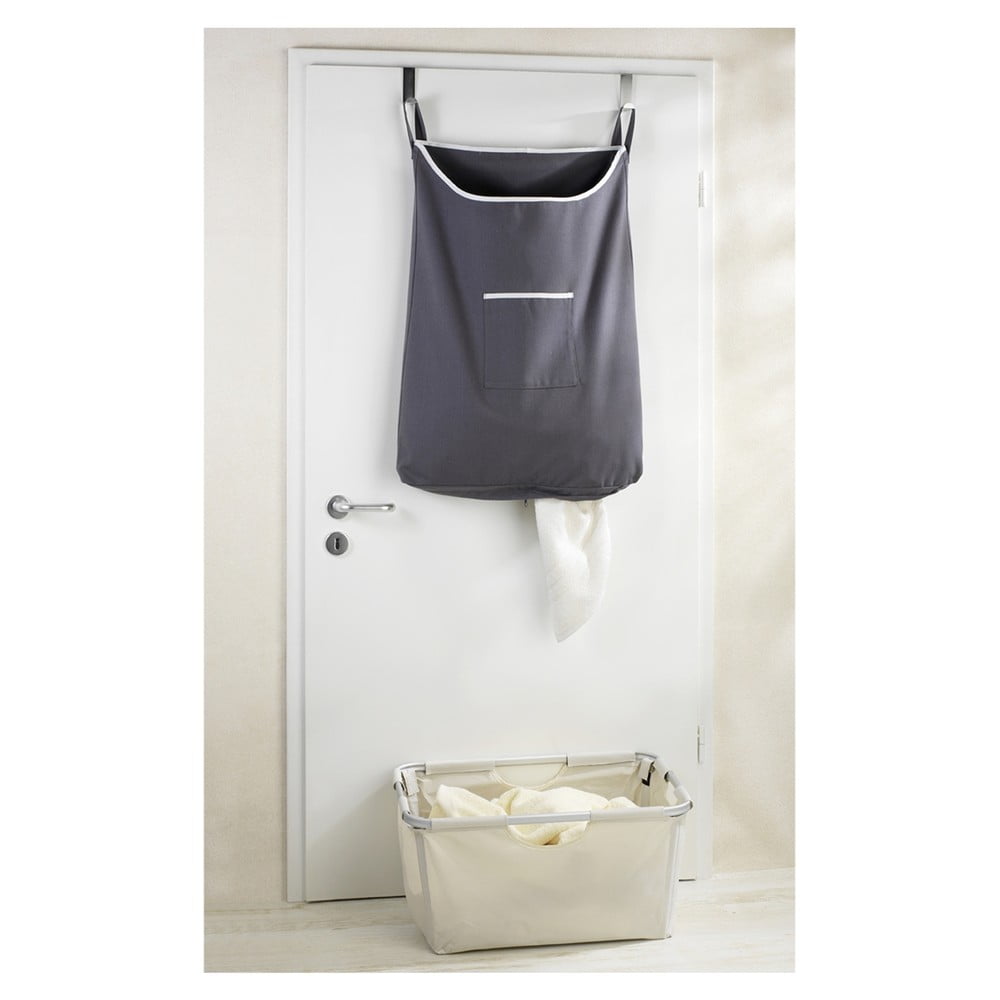 Szary wiszący kosz na pranie Wenko Door Laundry, 65 l (zdjęcie 4)