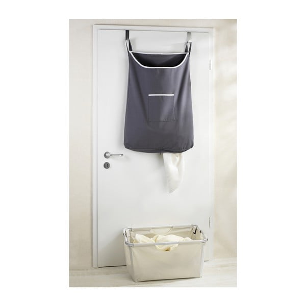 Szary wiszący kosz na pranie Wenko Door Laundry, 65 l-image-1