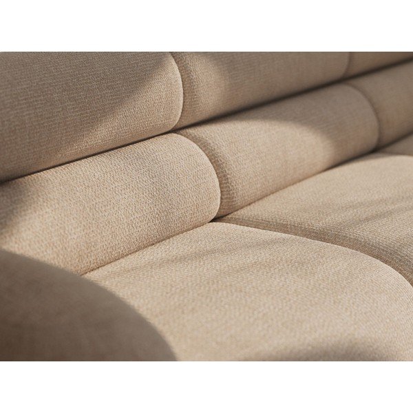 Beżowa sofa z tkaniny szenilowej 220 cm Neo – Micadoni -image-3