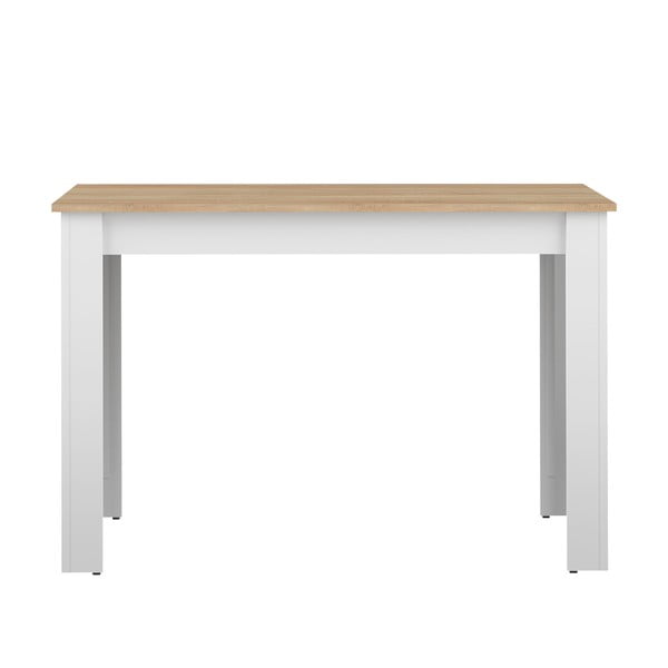 Biały stół z blatem w dekorze dębu 110x70 cm Nice – TemaHome 