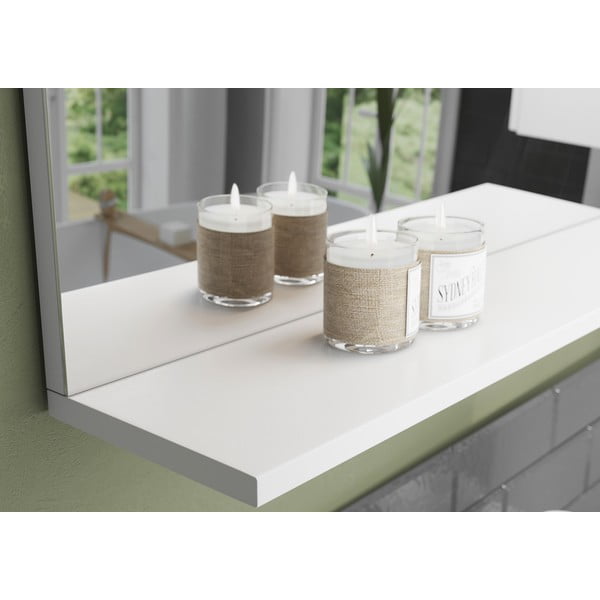 Lustro z oświetleniem/z półką ścienne 76x75 cm – Germania-image-1