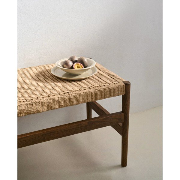 Brązowo-naturalna ławka Zaide – Kave Home-image-2