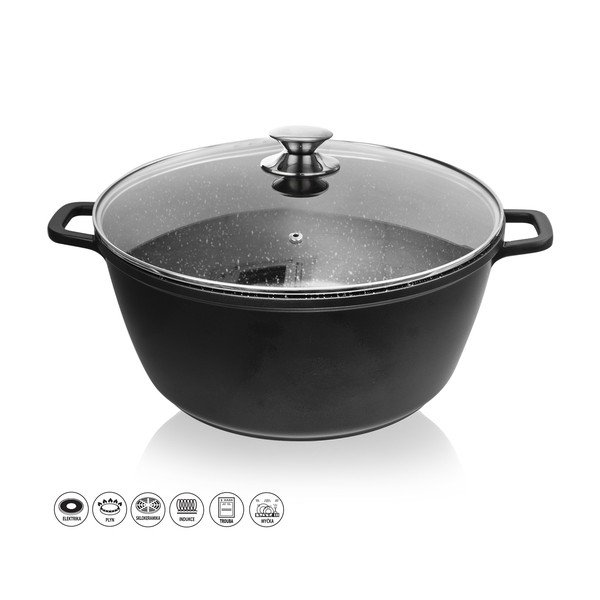 Aluminiowy garnek ze szklaną pokrywką Orion Grande, ø 32 cm-image-2