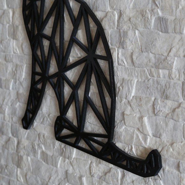 Czarna dekoracja ścienna Black Cat, 39x65 cm-image-2