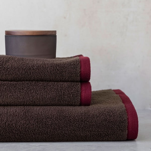 Brązowe ręczniki z bawełny organicznej frotte zestaw 2 szt. 40x55 cm Soft – Mette Ditmer Denmark-image-3