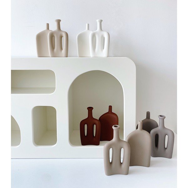 Biały ceramiczny wazon Rulina Lotus-image-1